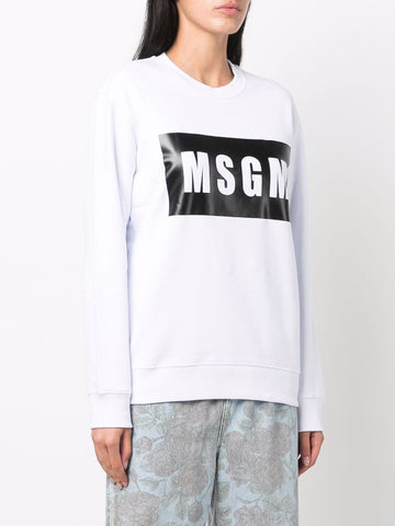 MSGM logo-print cotton sweatshirt