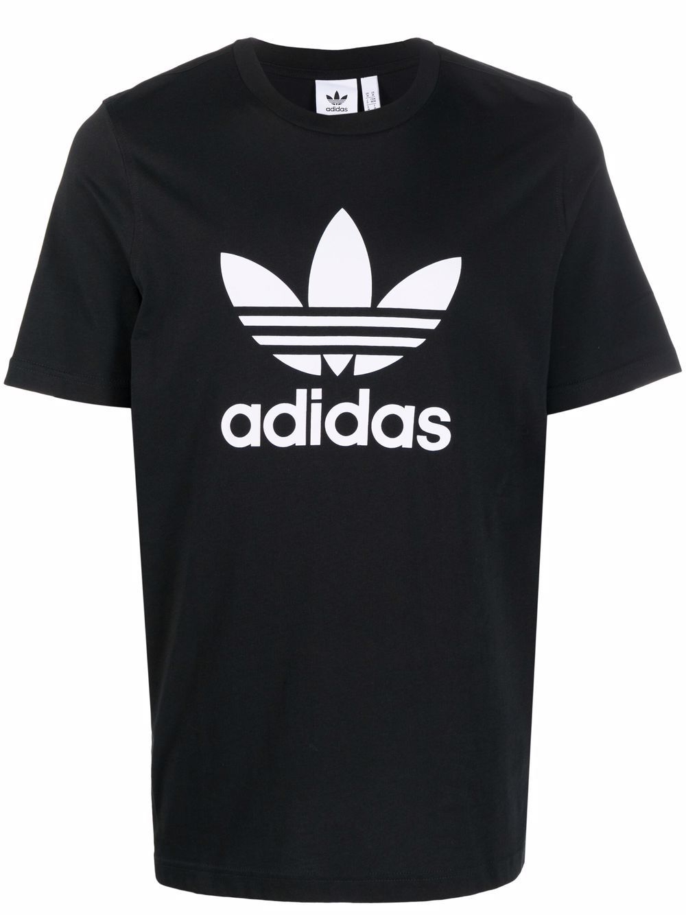 Trefoil logo-print cotton Black women's t-shirt