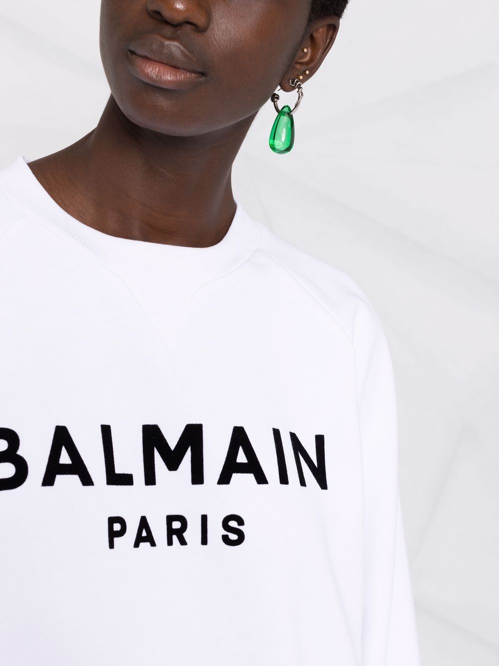 Brand's logo-print white sweatshirt