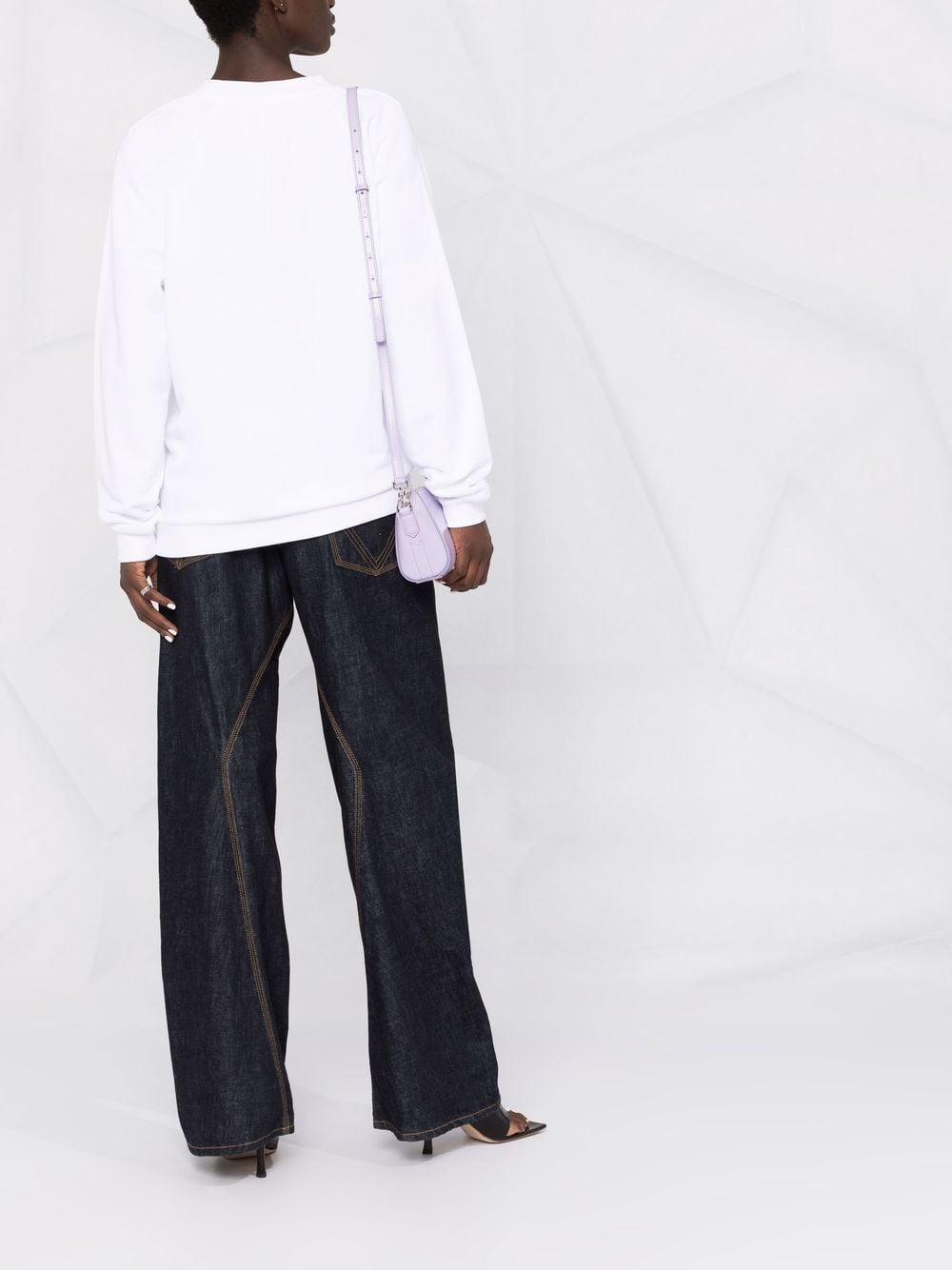 Brand's logo-print white sweatshirt