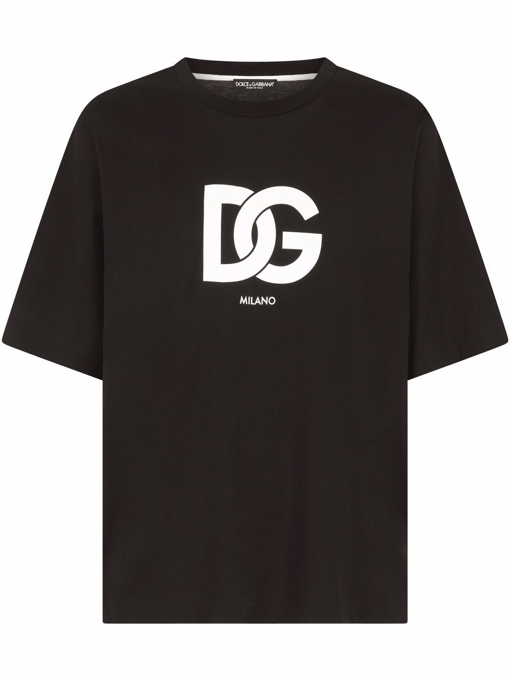 DG Brand-logo cotton Black Oversized T-shirt