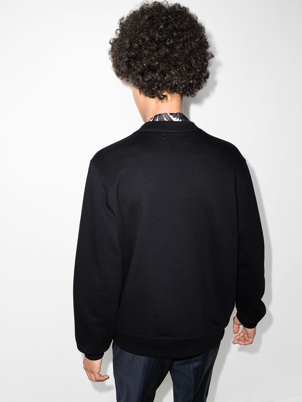 Classic logo-print cotton black sweatshirt