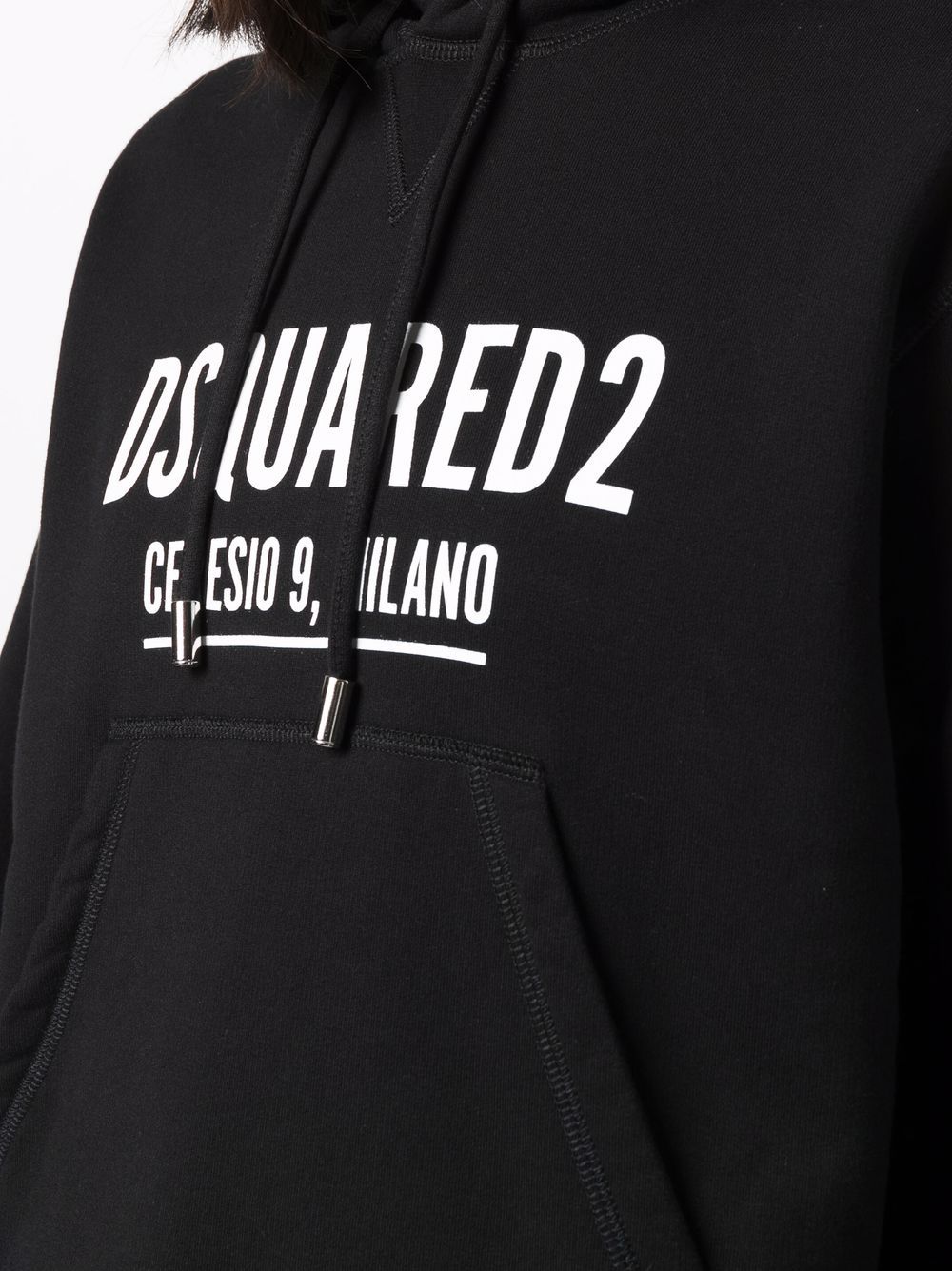 Dsquared2 logo-print pullover black hoodie
