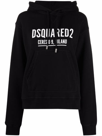 Dsquared2 logo-print pullover black hoodie