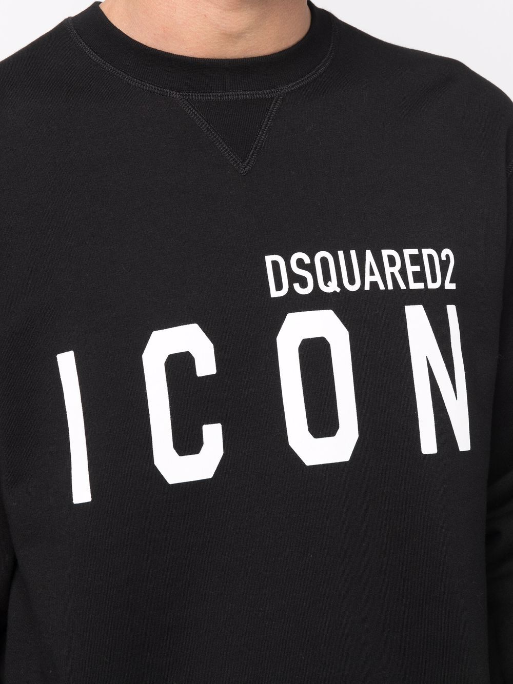 Icon logo print black sweatshirt