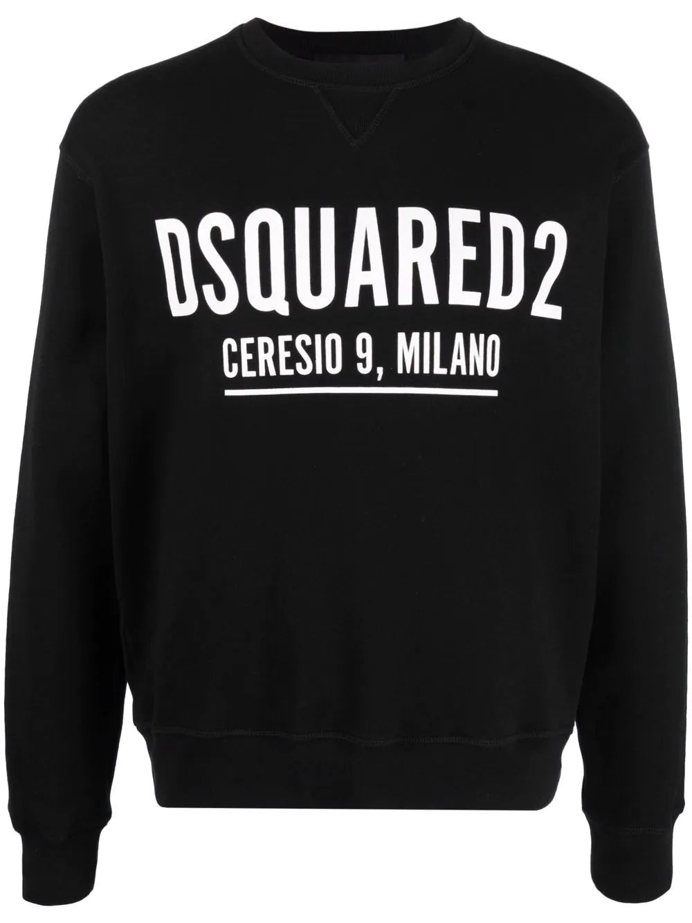 Black logo-print cotton sweatshirt