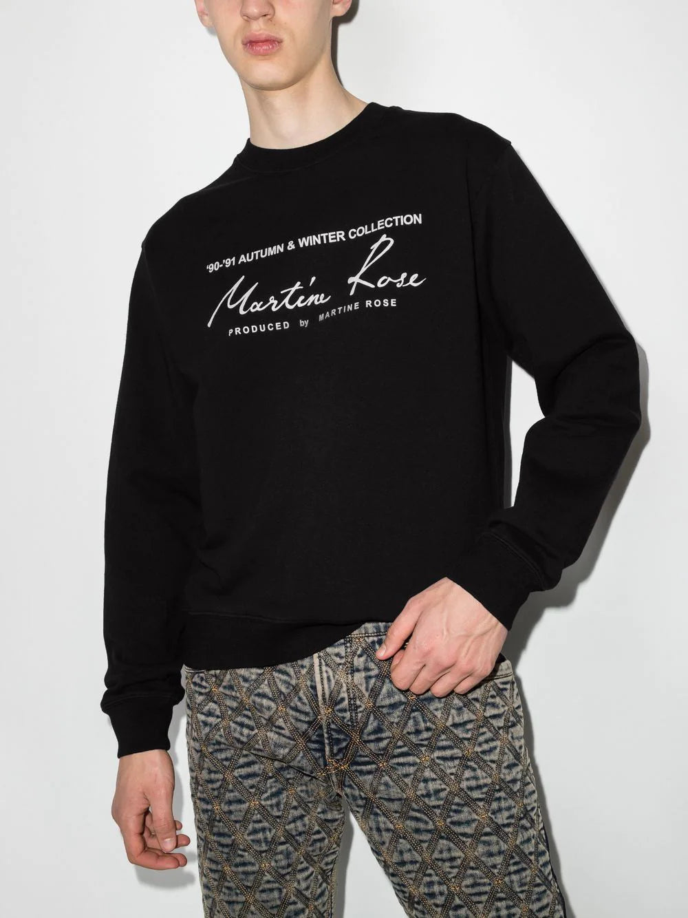 Martine Rose logo-print cotton sweatshirt