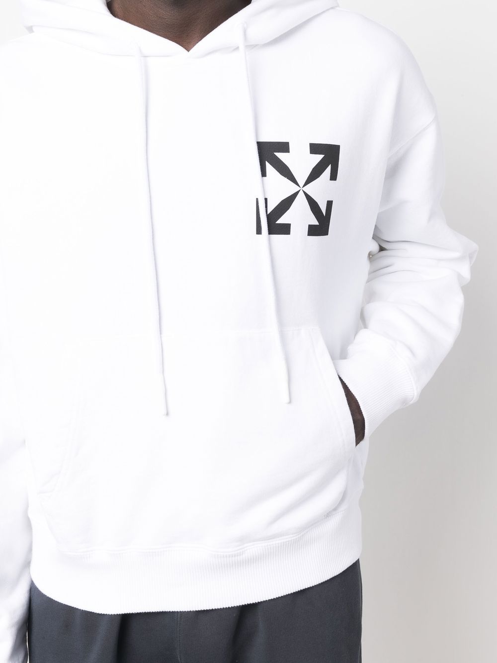 Off-White Arrows motif cotton hoodie