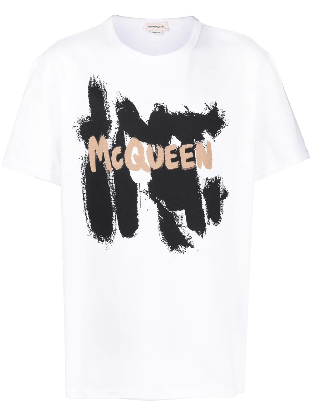 Graffiti logo print white T-shirt