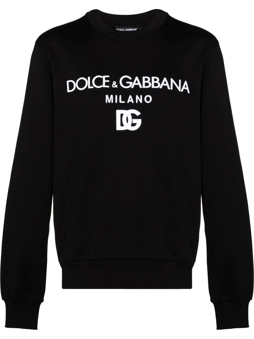 Signature logo-print crew neck black sweatshirt