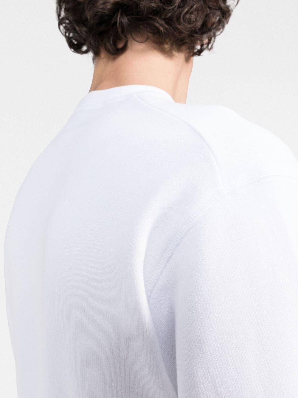 Ceresio Milano logo-print white cotton sweatshirt