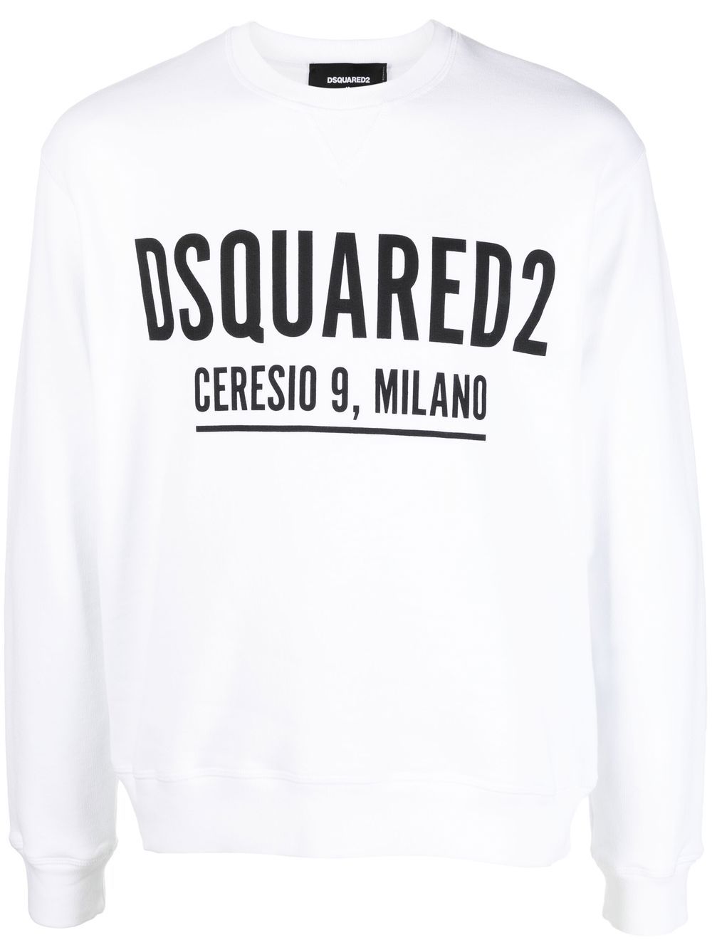 Ceresio Milano logo-print white cotton sweatshirt
