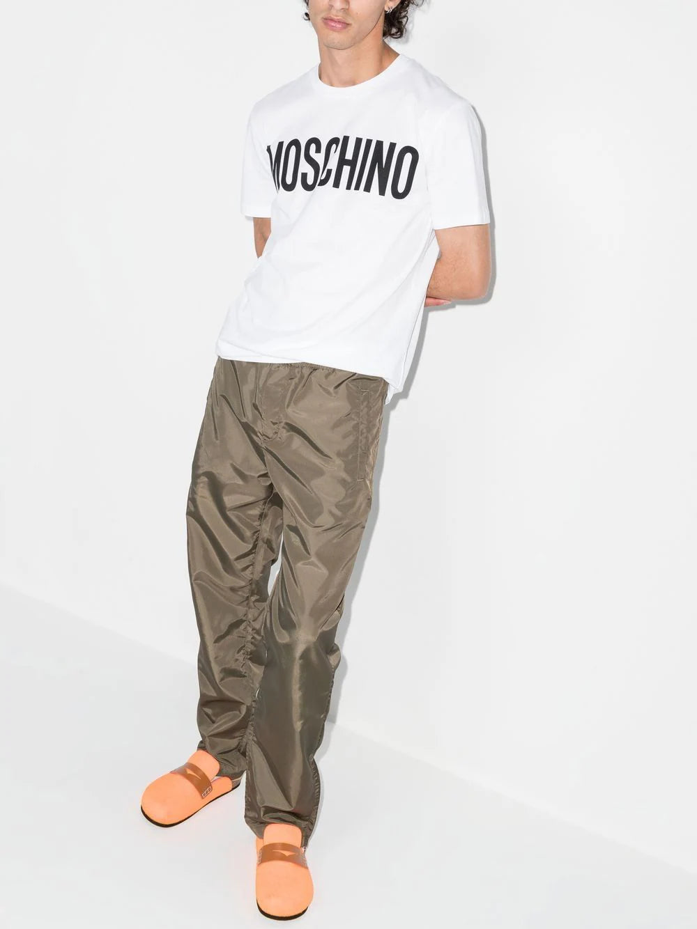 Bold logo-print white T-shirt