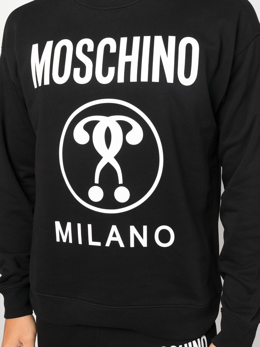 ? Logo print premium cotton black sweatshirt