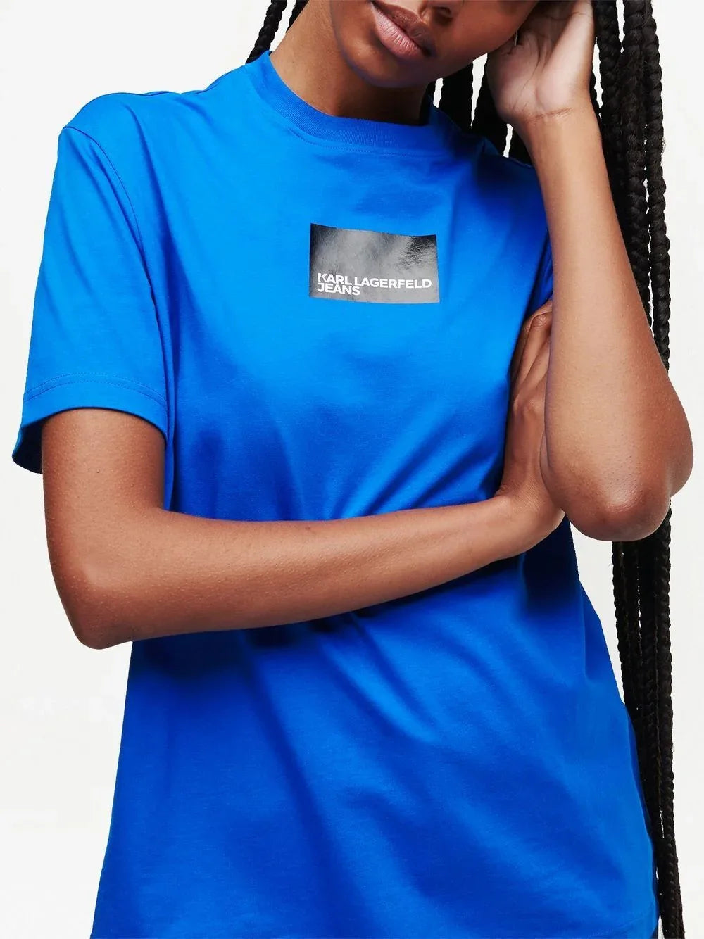 Brand logo-print Blue Women's T-shirt
