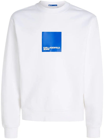 Brand's logo-print crew-neck white sweatshirt
