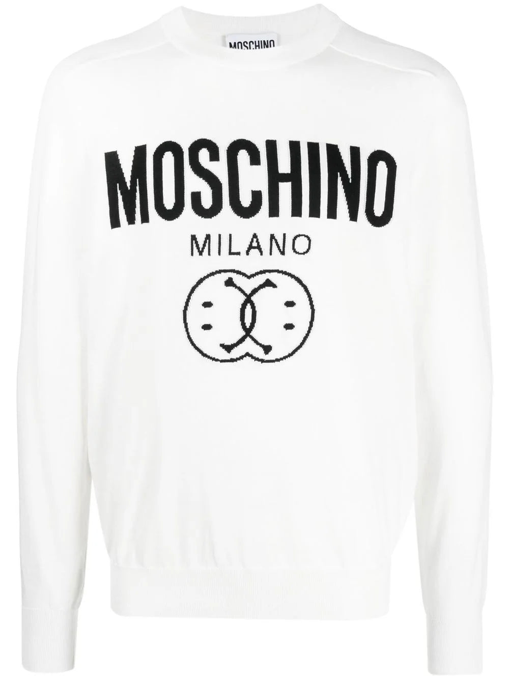 Smiley logo-printed white sweatshirt