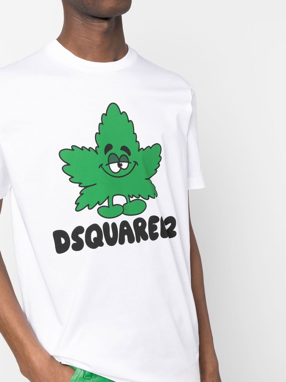 Cartoon and logo print t-shirt