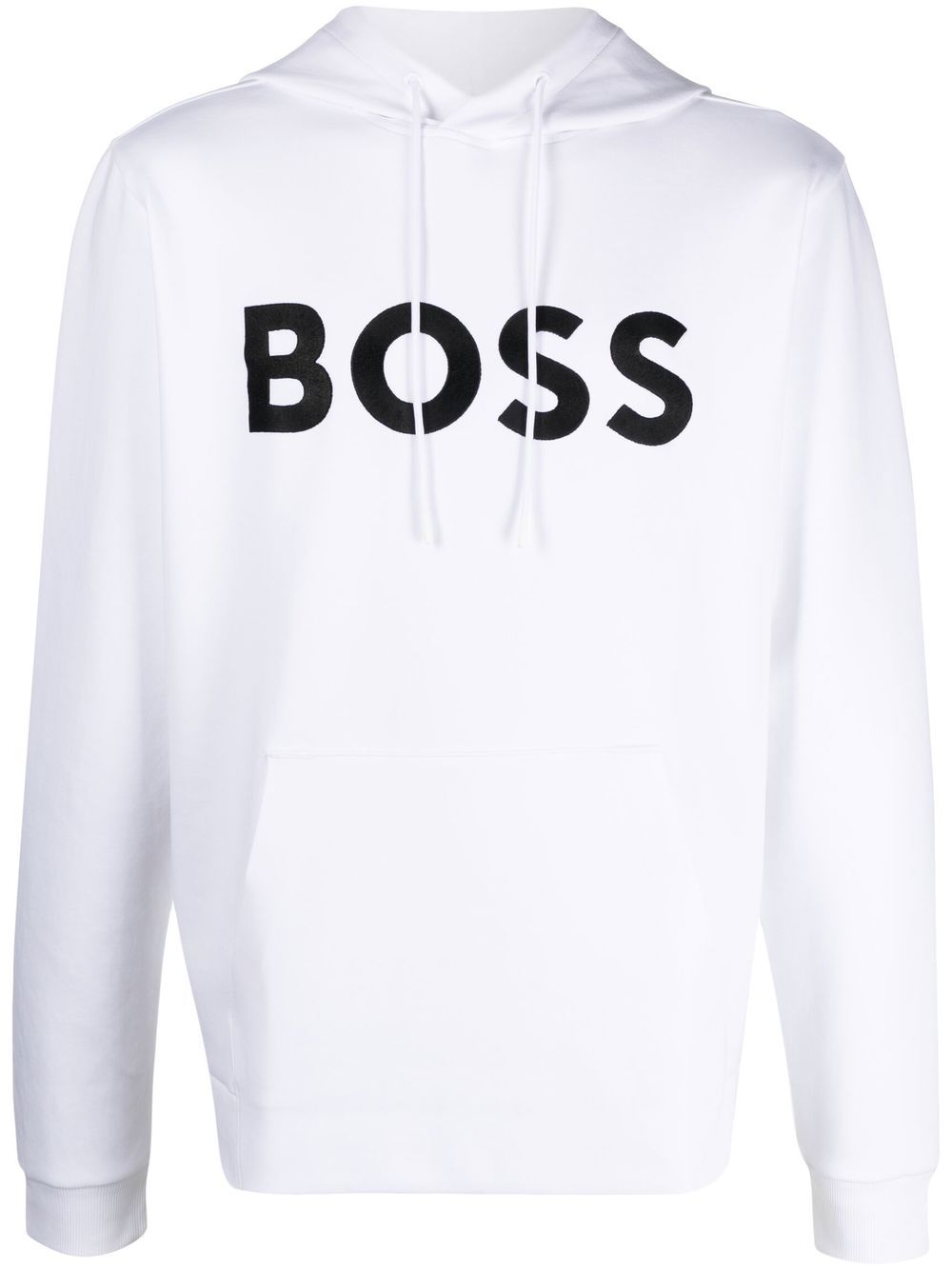 BOSS logo-print long-sleeve hoodie