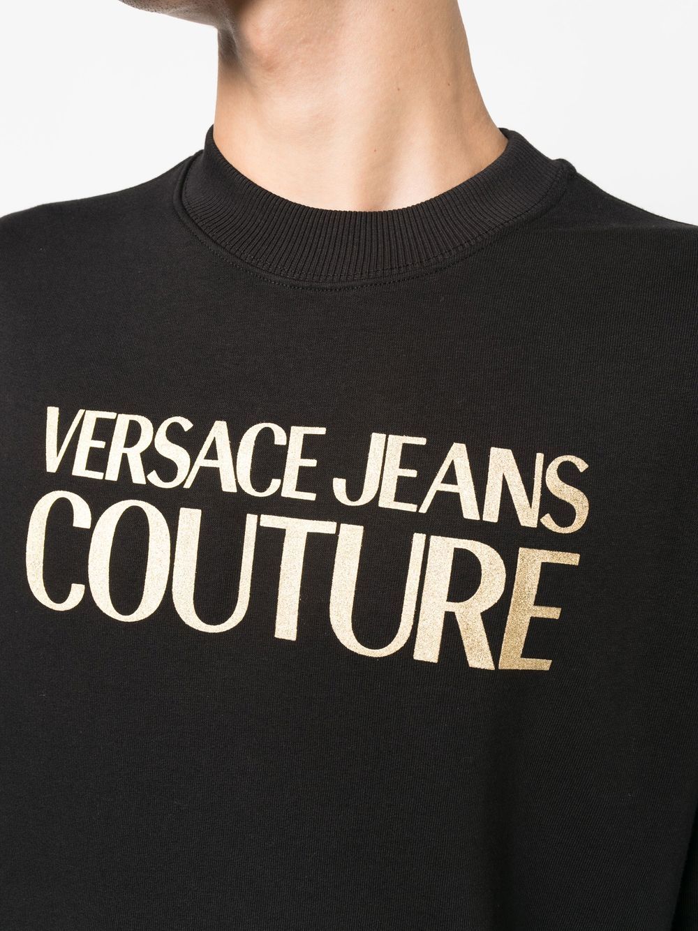 Brand's logo-print crew neck black sweatshirt
