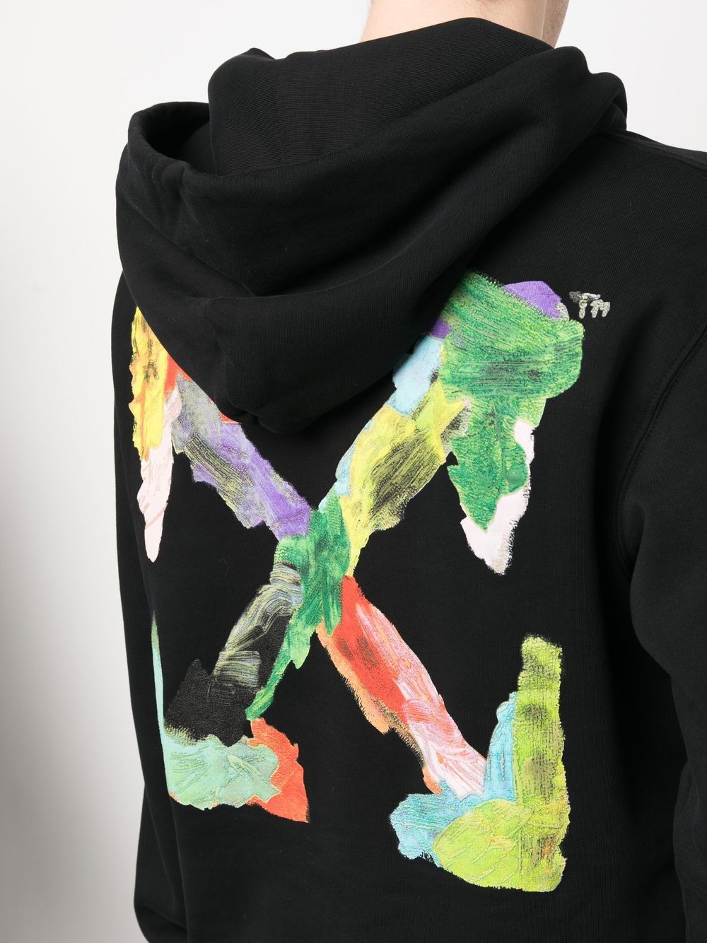 Arrow black cotton hoodie