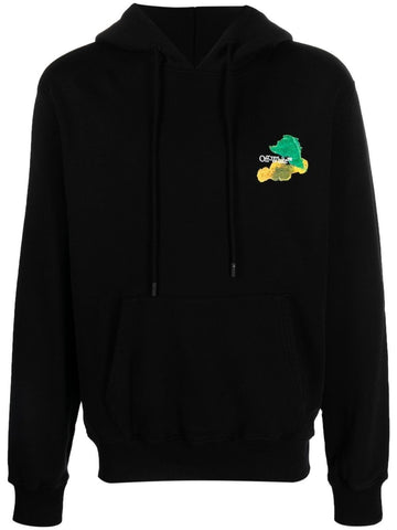 Arrow black cotton hoodie
