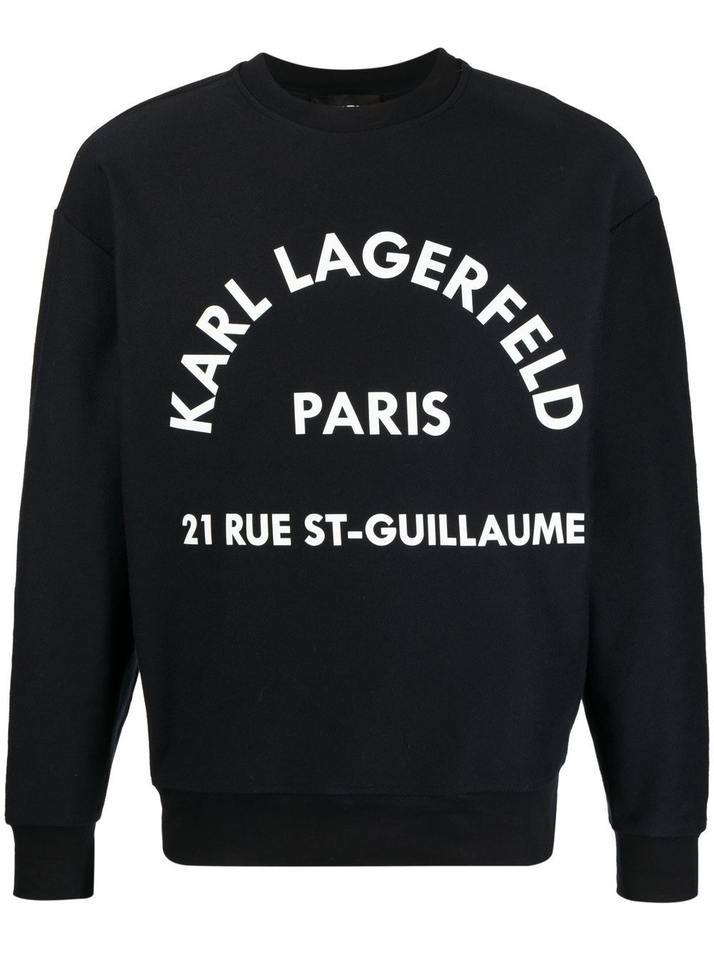 Athleisure logo-print black sweatshirt