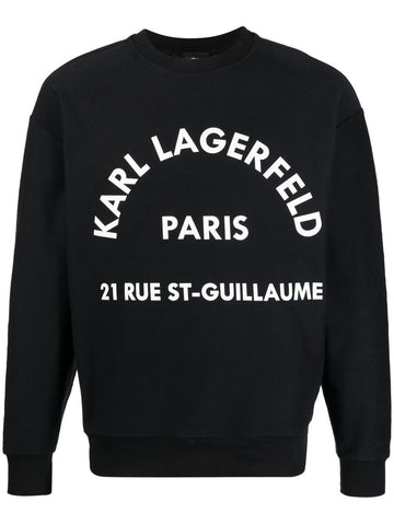 Athleisure logo-print black sweatshirt