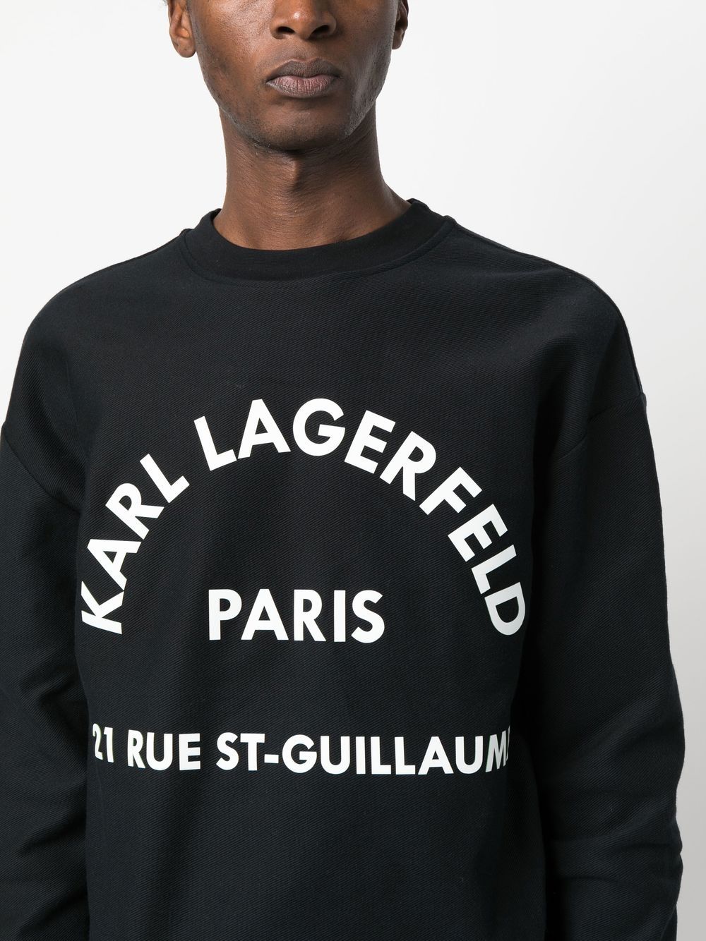 Athleisure logo-print black sweatshirt
