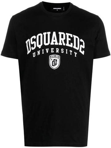 Dsquared2 University print short-sleeve black T-shirt