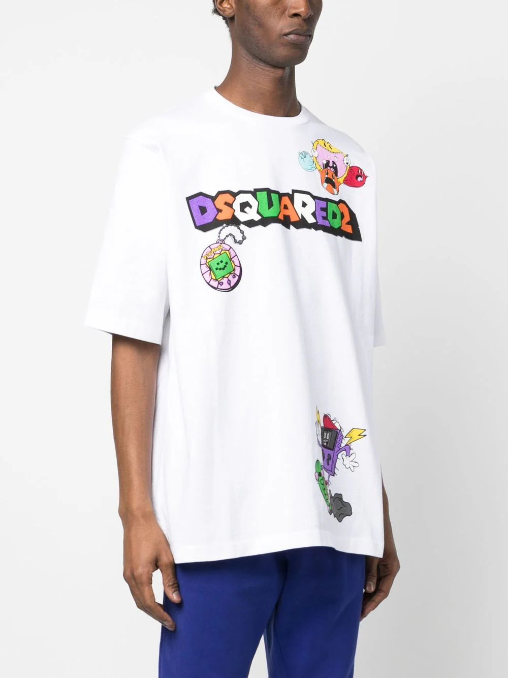 Dsquared2-graphic-print oversized T-shirt