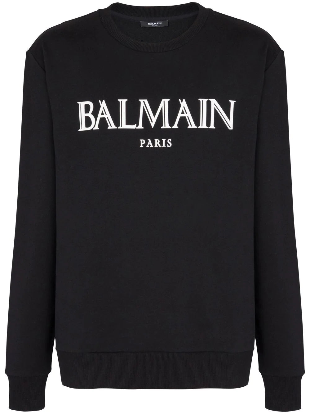 Signature logo-print black cotton sweatshirt
