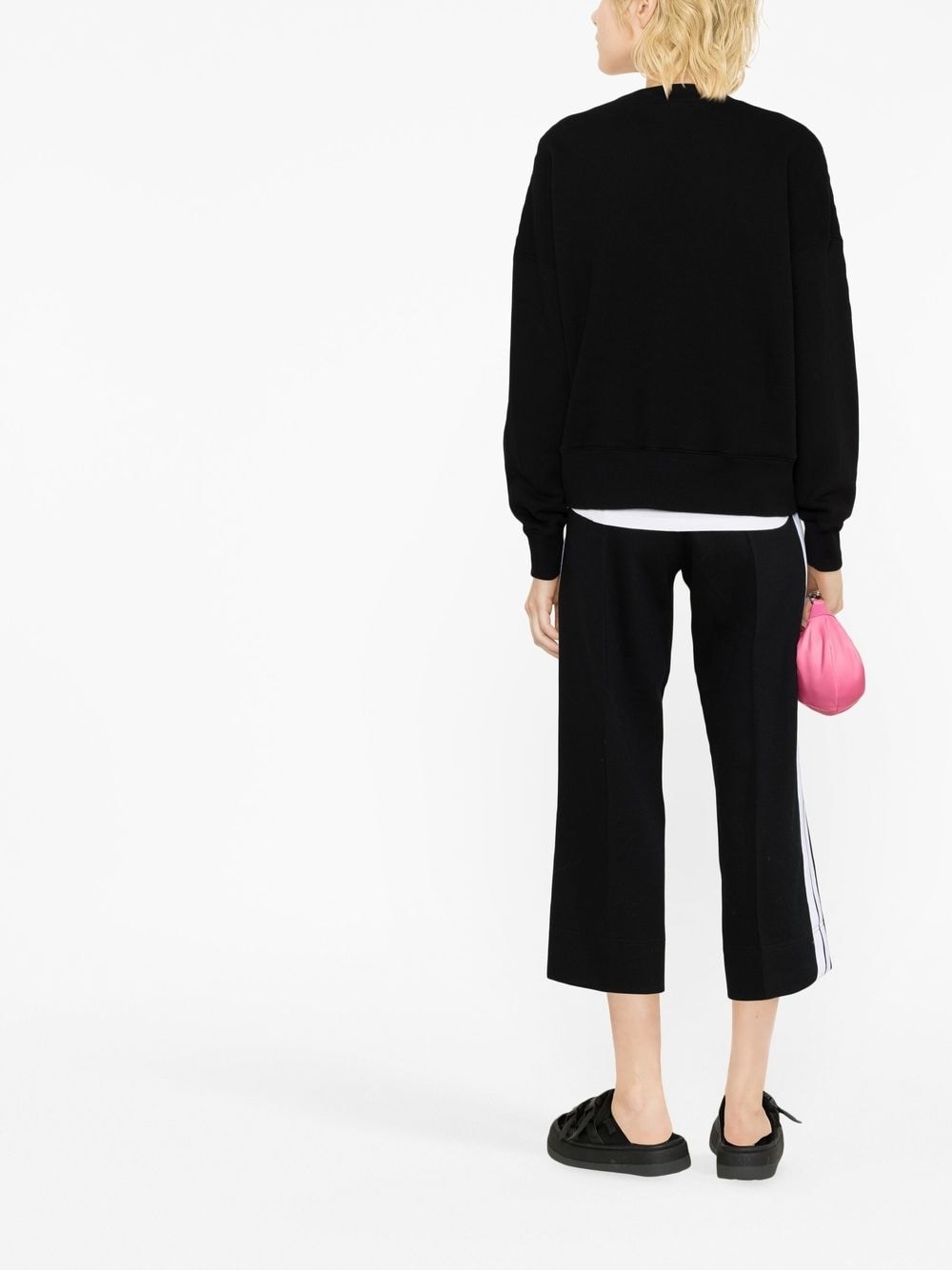 Paradise Palm printed black sweatshirt