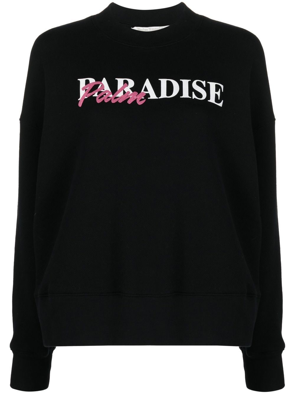 Paradise Palm printed black sweatshirt
