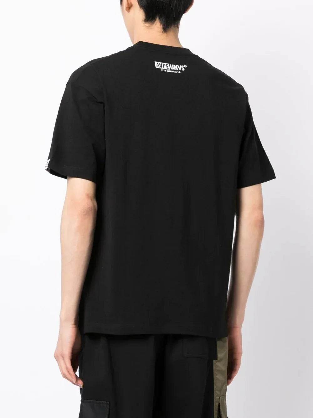Union logo-print black cotton T-shirt