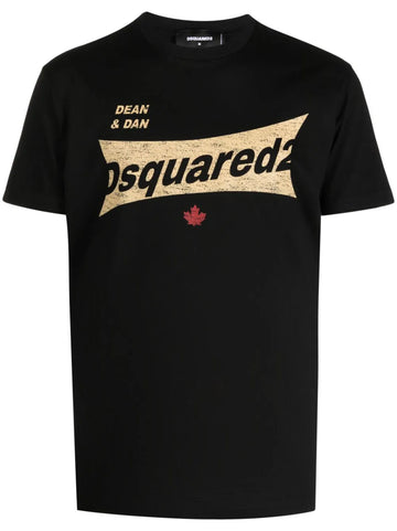 Dsquared2-logo-print cotton T-shirt