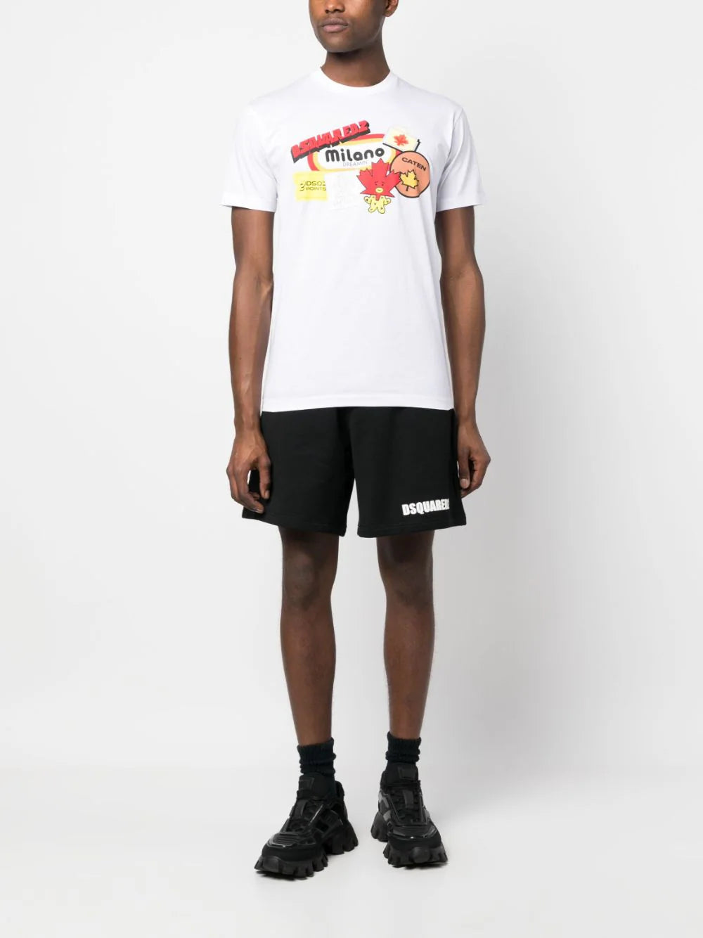 Dsquared2-graphic-print cotton T-shirt