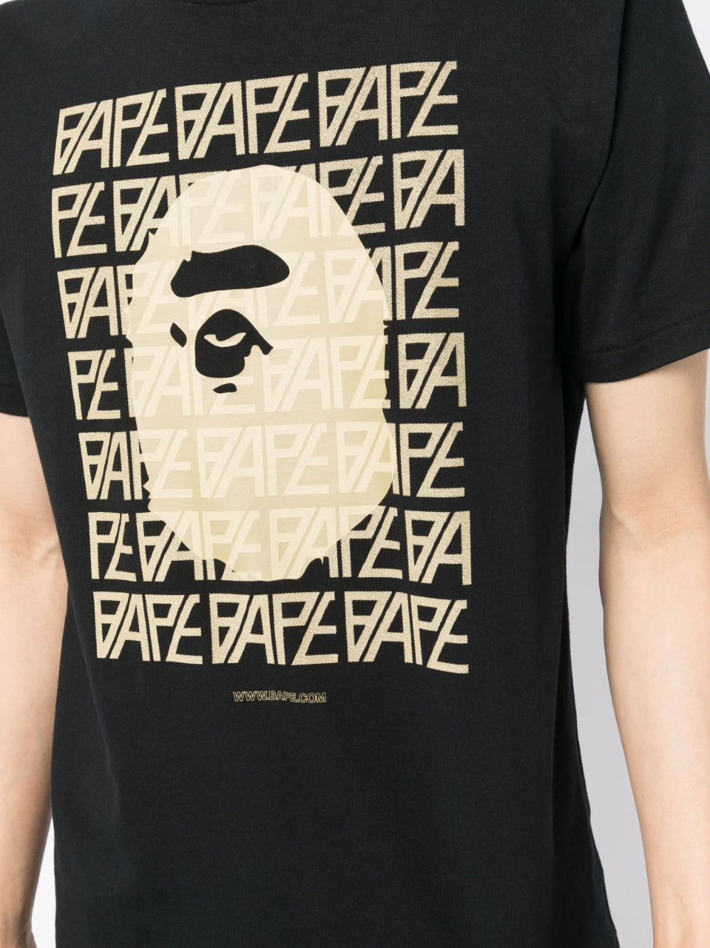 Graphic logo-print Black cotton T-shirt