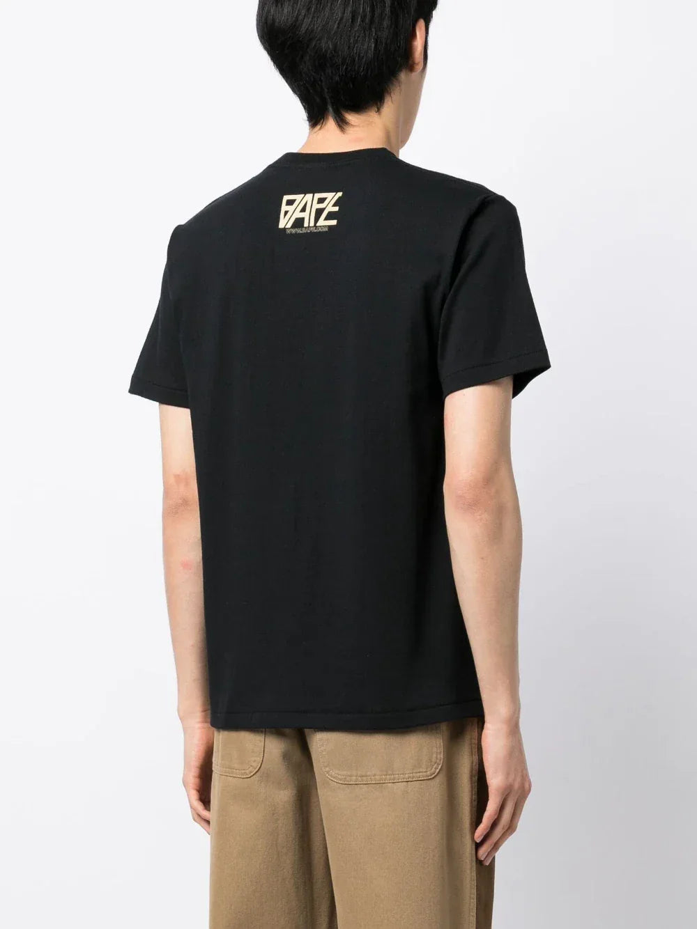 Graphic logo-print Black cotton T-shirt