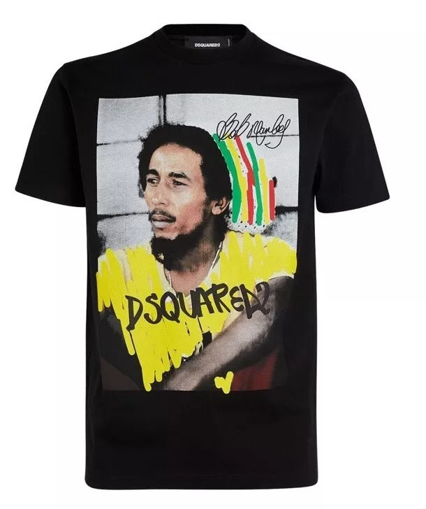 Bob Marley Printed Black T-Shirt