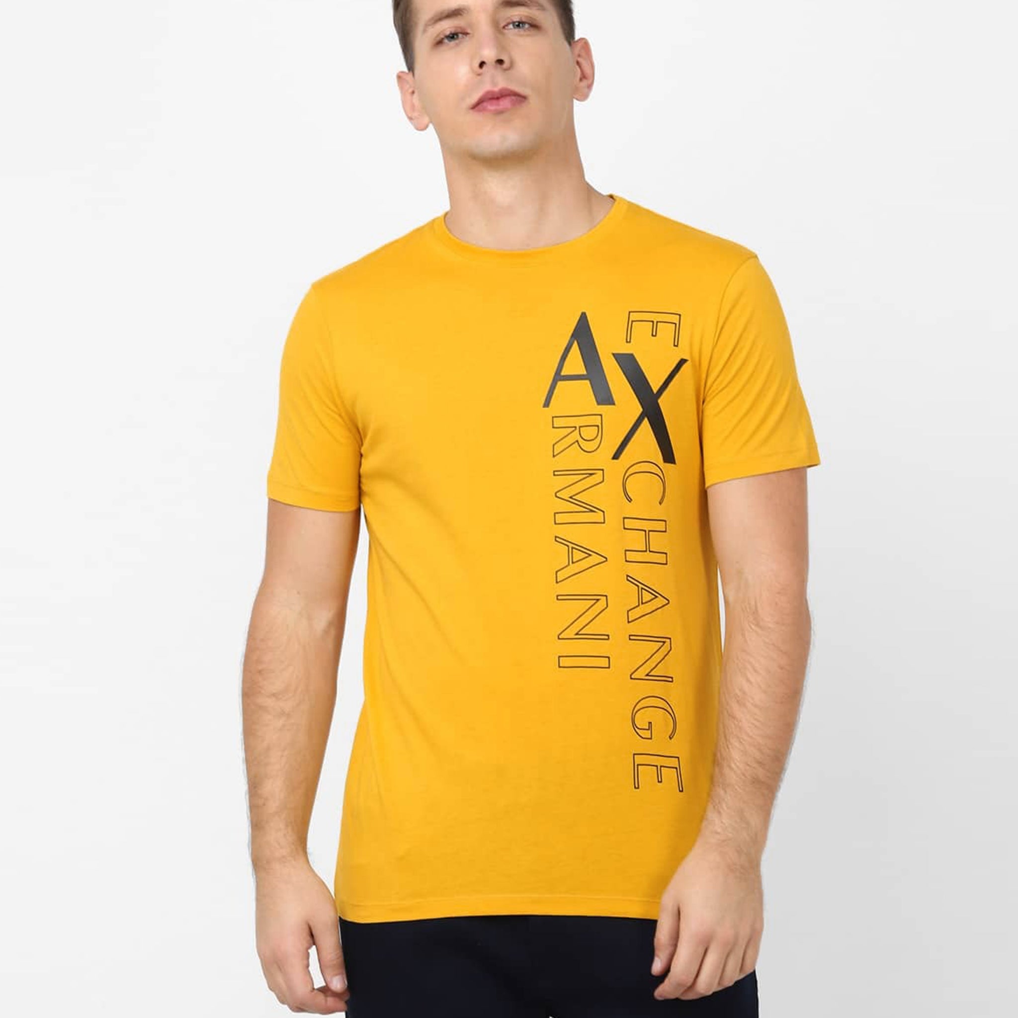ARMANI EXCHANGE Graphic Logo Print Slim Fit Crew-Neck T-shirt