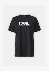 STACKED LOGO - Print T-shirt - black