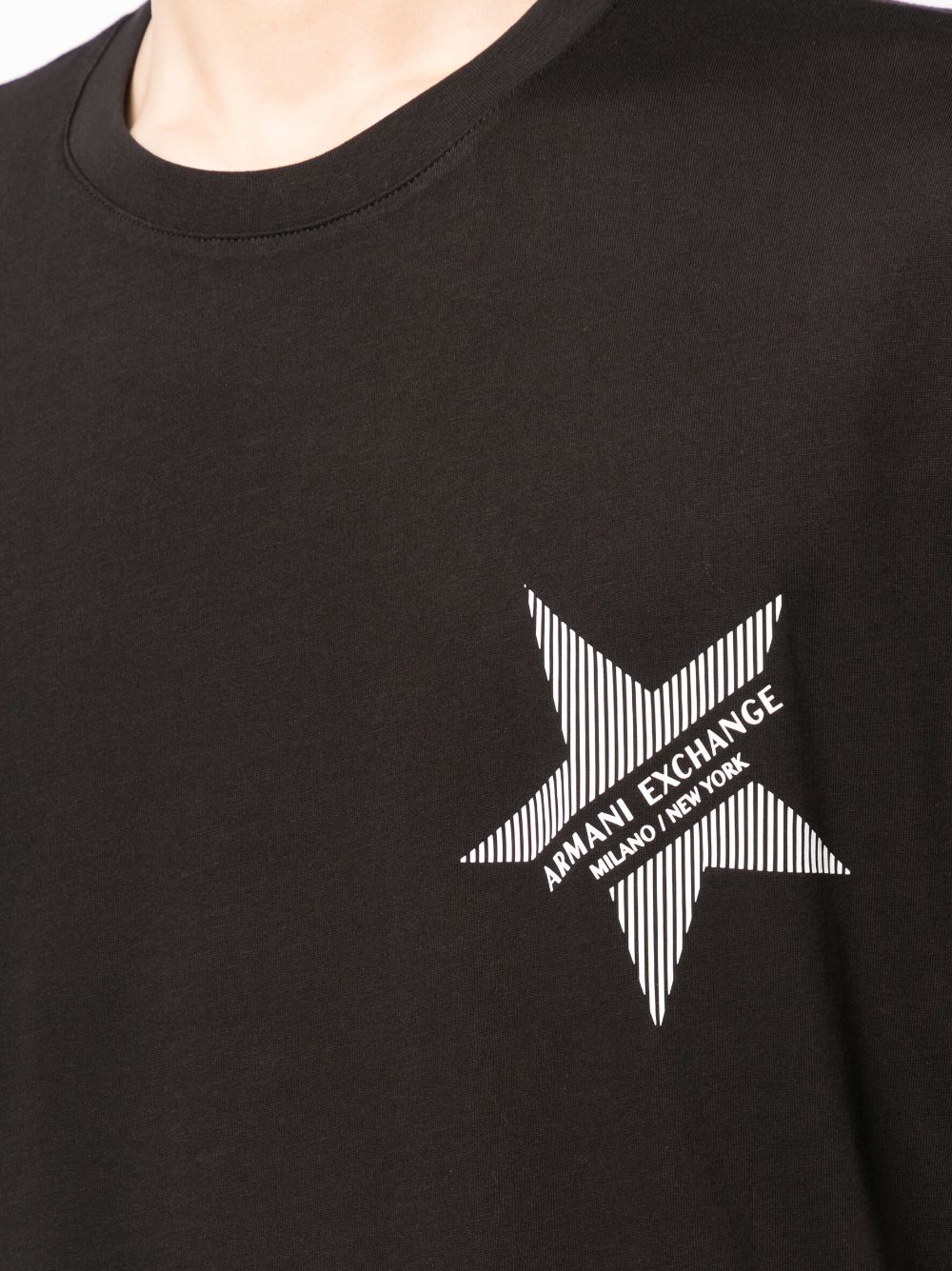 Armani Exchange logo-print jersey cotton T-shirt Black