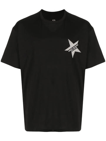 Armani Exchange logo-print jersey cotton T-shirt Black