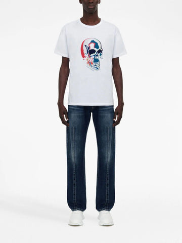 Alexander McQueen Solarised Skull print T-shirt