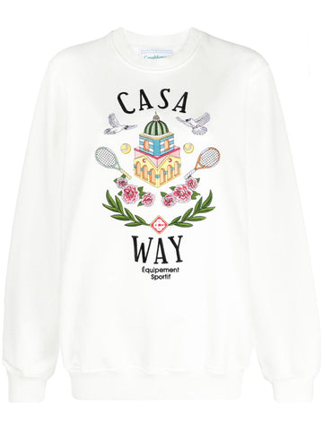 Casablanca Casa Way printed white sweatshirt