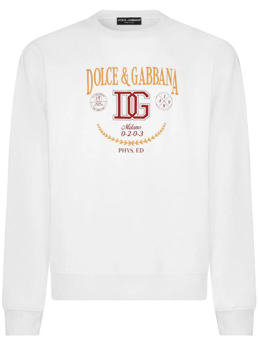 DG logo-print white sweatshirt