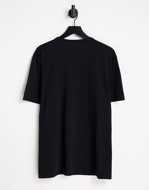 Karl Lagerfeld large vertical logo t-shirt in black