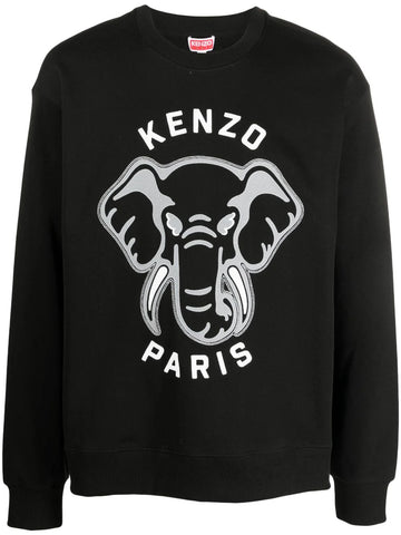 Elephant 'Varsity Jungle' black sweatshirt