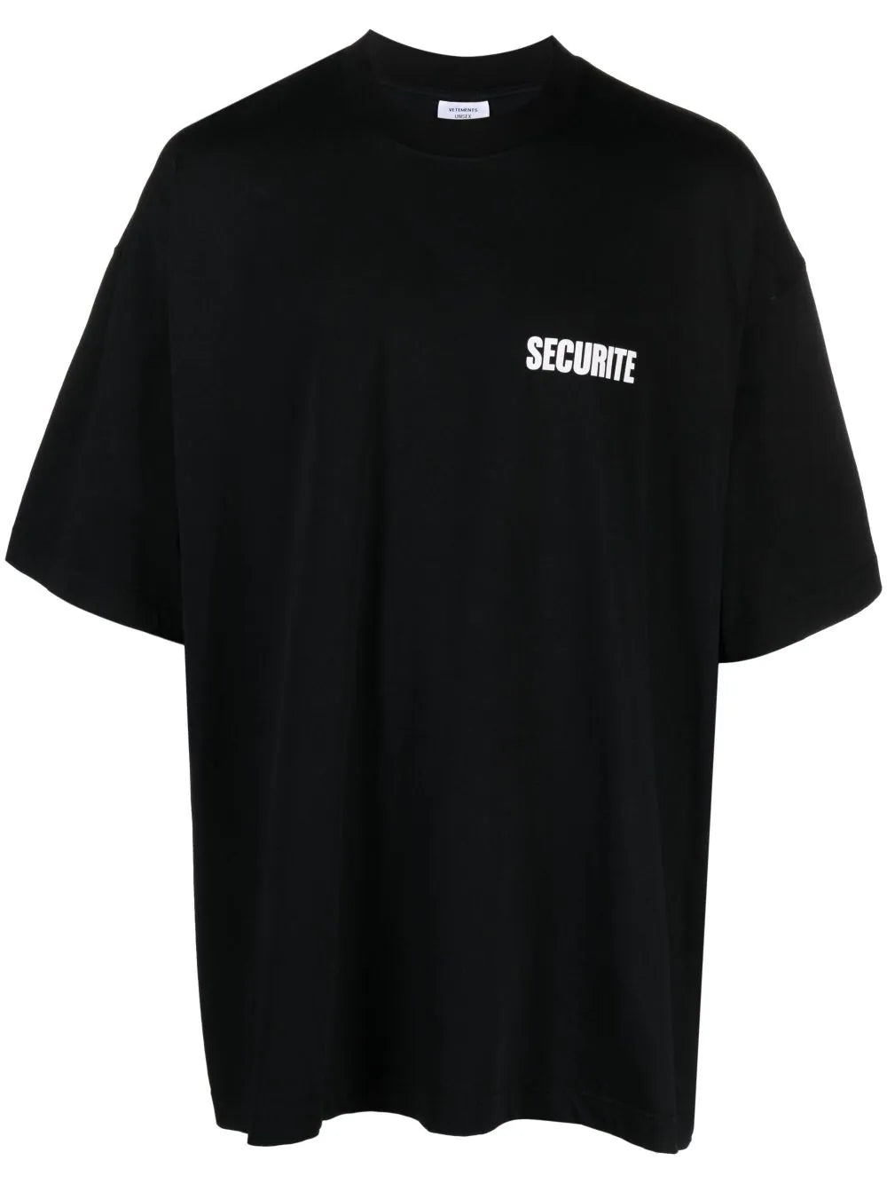 VETEMENTS Securite Black Oversized T-shirt